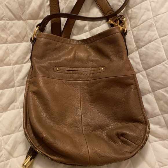 B. Makowsky Cross Body Shoulder Bag Leather Snake Embossed EUC - Picture 5 of 12